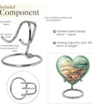 10-inch heart shaped wine funeral urn 