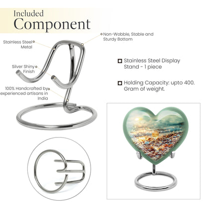 10-inch heart shaped wine funeral urn 