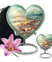 10-inch heart shaped wine funeral urn 