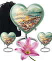 10-inch heart shaped wine funeral urn 