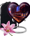 10-inch heart-shaped wine urn for adults ashes, 