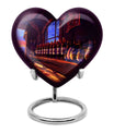 10-inch heart-shaped wine urn for adults ashes, 