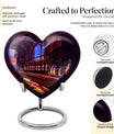 10-inch heart-shaped wine urn for adults ashes, 