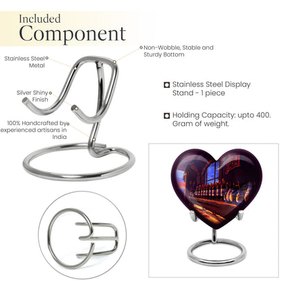 10-inch heart-shaped wine urn for adults ashes, 