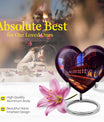 10-inch heart-shaped wine urn for adults ashes, 