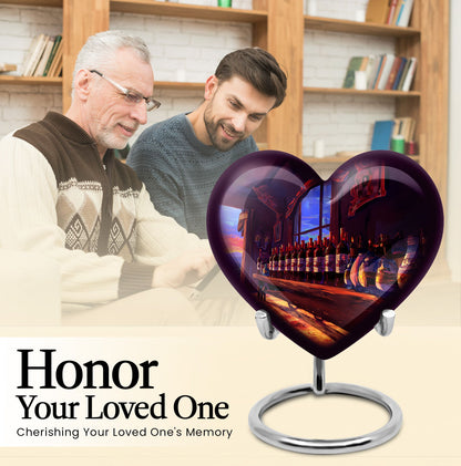 10-inch heart-shaped wine urn for adults ashes, 