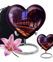 10-inch heart-shaped wine urn for adults ashes, 