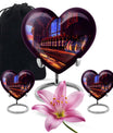 10-inch heart-shaped wine urn for adults ashes, 