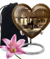 10-inch heart-shaped wine Urn cremation urn for dad made of aluminium