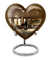 10-inch heart-shaped wine Urn cremation urn for dad made of aluminium