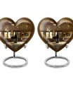 10-inch heart-shaped wine Urn cremation urn for dad made of aluminium