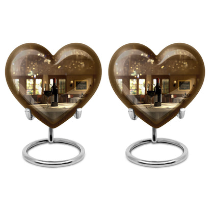 10-inch heart-shaped wine Urn cremation urn for dad made of aluminium