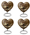 10-inch heart-shaped wine Urn cremation urn for dad made of aluminium