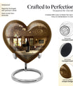 10-inch heart-shaped wine Urn cremation urn for dad made of aluminium