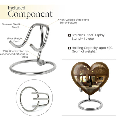 10-inch heart-shaped wine Urn cremation urn for dad made of aluminium