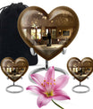 10-inch heart-shaped wine Urn cremation urn for dad made of aluminium