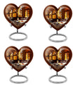 10-inch heart design wine urn, an abstract theme memorial adult urn in aluminium