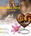 10-inch heart design wine urn, an abstract theme memorial adult urn in aluminium