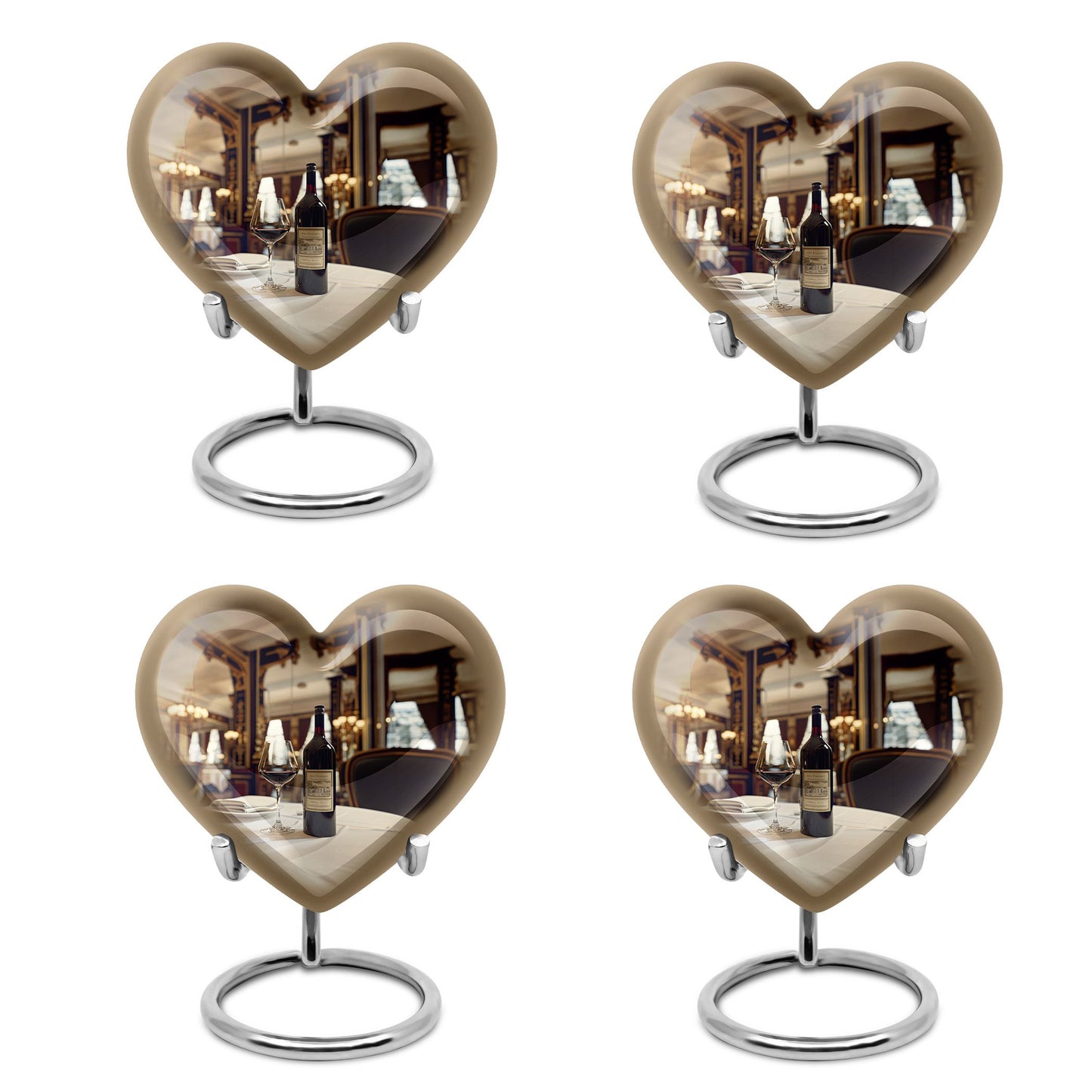 heart-shaped wine urn for cremation ashes