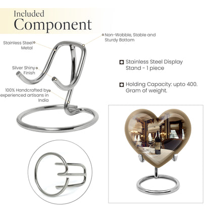 heart-shaped wine urn for cremation ashes