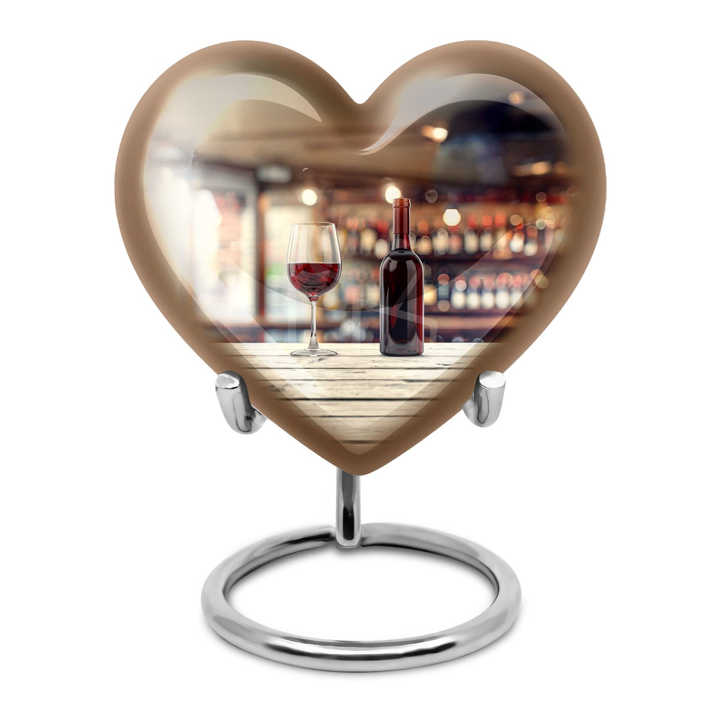 10 inch heart-shaped wine urn