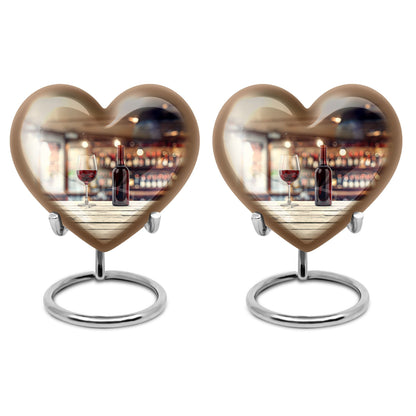 10 inch heart-shaped wine urn