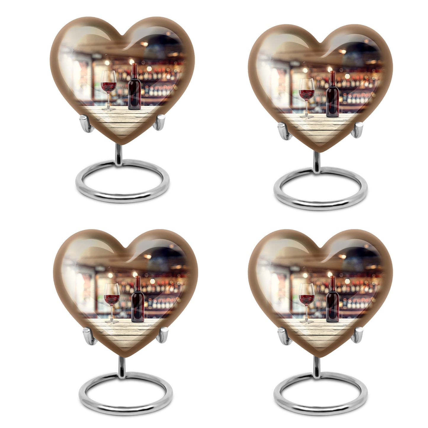 10 inch heart-shaped wine urn