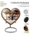10 inch heart-shaped wine urn
