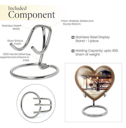 10 inch heart-shaped wine urn