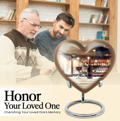 10 inch heart-shaped wine urn