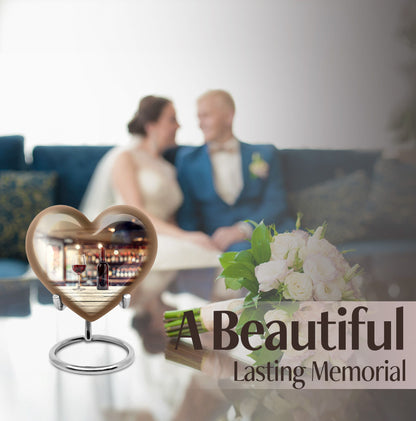 10 inch heart-shaped wine urn