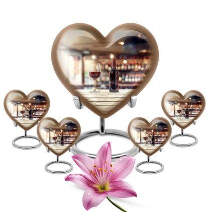 10 inch heart-shaped wine urn