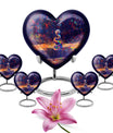 10-inch aluminium heart-shaped snake urn for human ashes with engraving option