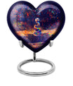 10-inch aluminium heart-shaped snake urn for human ashes with engraving option