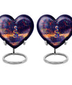 10-inch aluminium heart-shaped snake urn for human ashes with engraving option