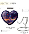 10-inch aluminium heart-shaped snake urn for human ashes with engraving option