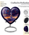 10-inch aluminium heart-shaped snake urn for human ashes with engraving option