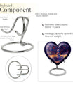 10-inch aluminium heart-shaped snake urn for human ashes with engraving option