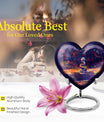 10-inch aluminium heart-shaped snake urn for human ashes with engraving option