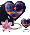 10-inch aluminium heart-shaped snake urn for human ashes with engraving option