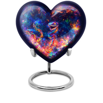 heart shaped snake Urn for adult ashes