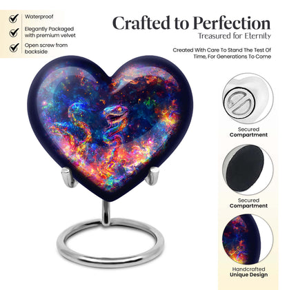 heart shaped snake Urn for adult ashes