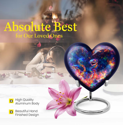 heart shaped snake Urn for adult ashes