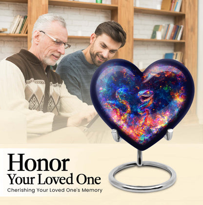heart shaped snake Urn for adult ashes