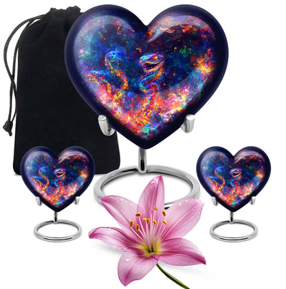 heart shaped snake Urn for adult ashes