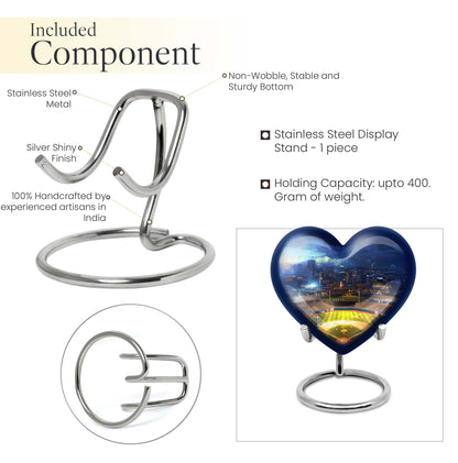 10-inch heart-shaped snake urn 