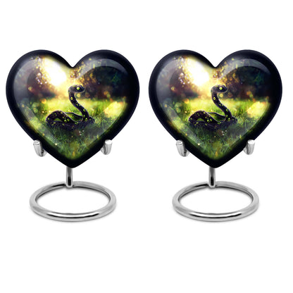 heart designed snake urn for women