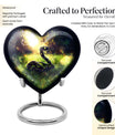 heart designed snake urn for women