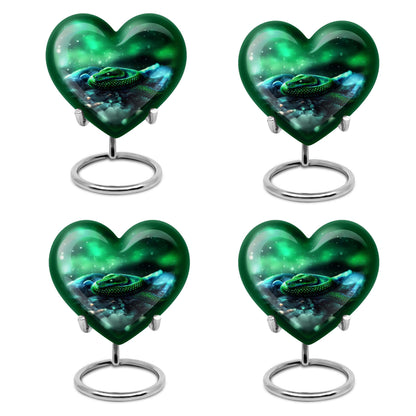  Heart-shaped snake funeral urn for adult human ashes,