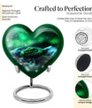  Heart-shaped snake funeral urn for adult human ashes,